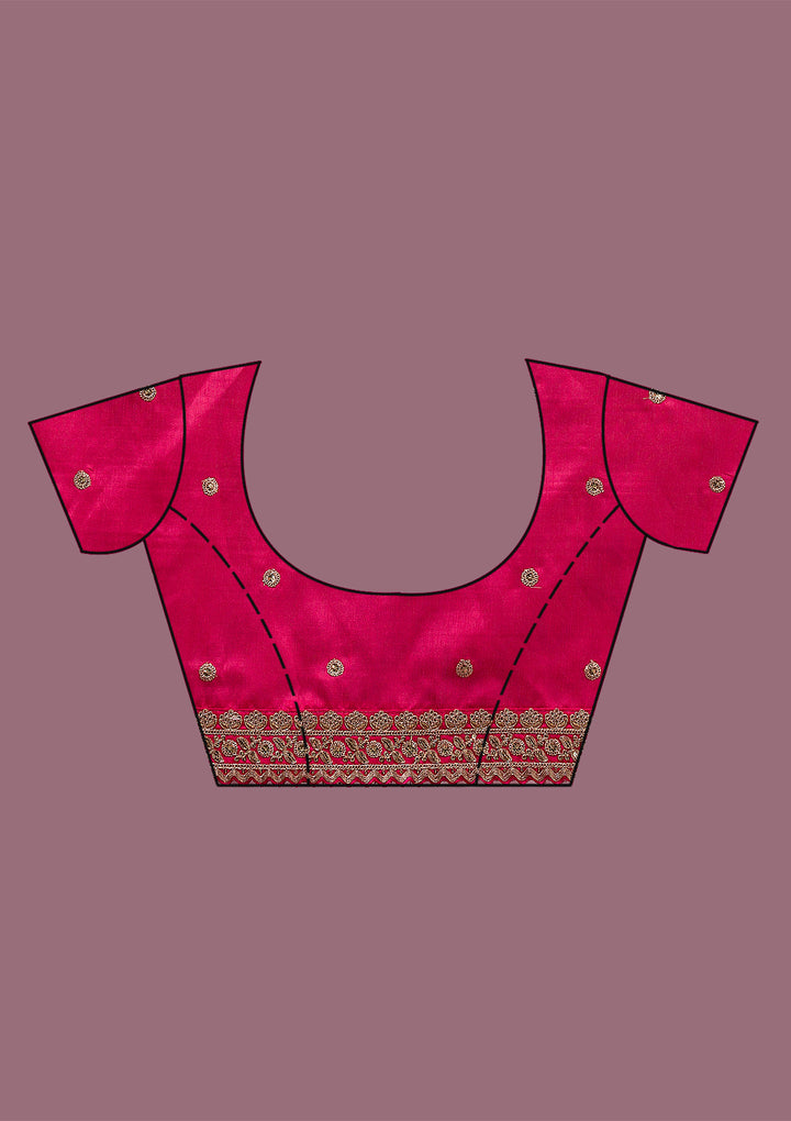 Pink Printed Georgette Saree