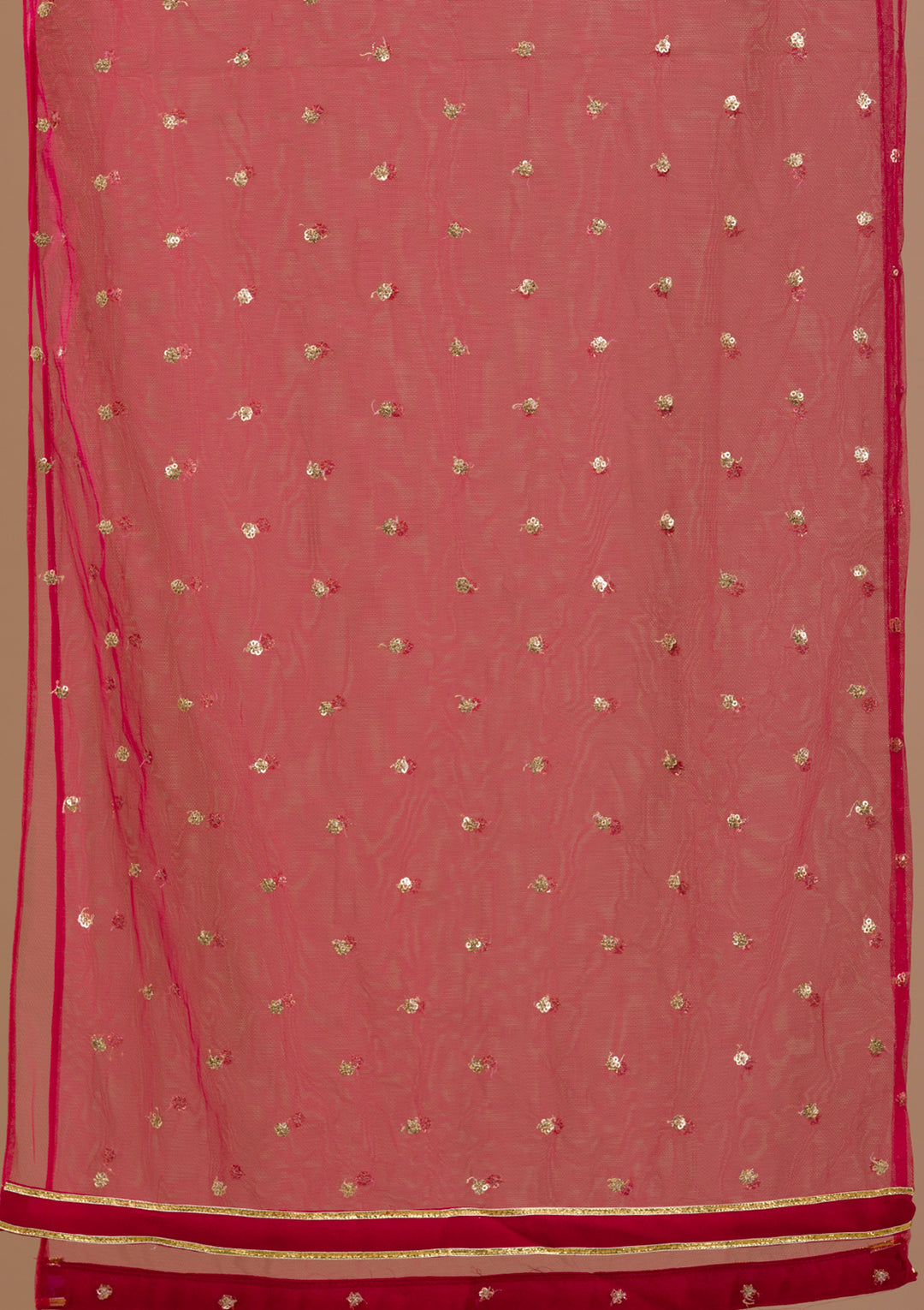 Pink Multi Georgette Sequins Anarkali Kurta With Pant Regular And Dupatta