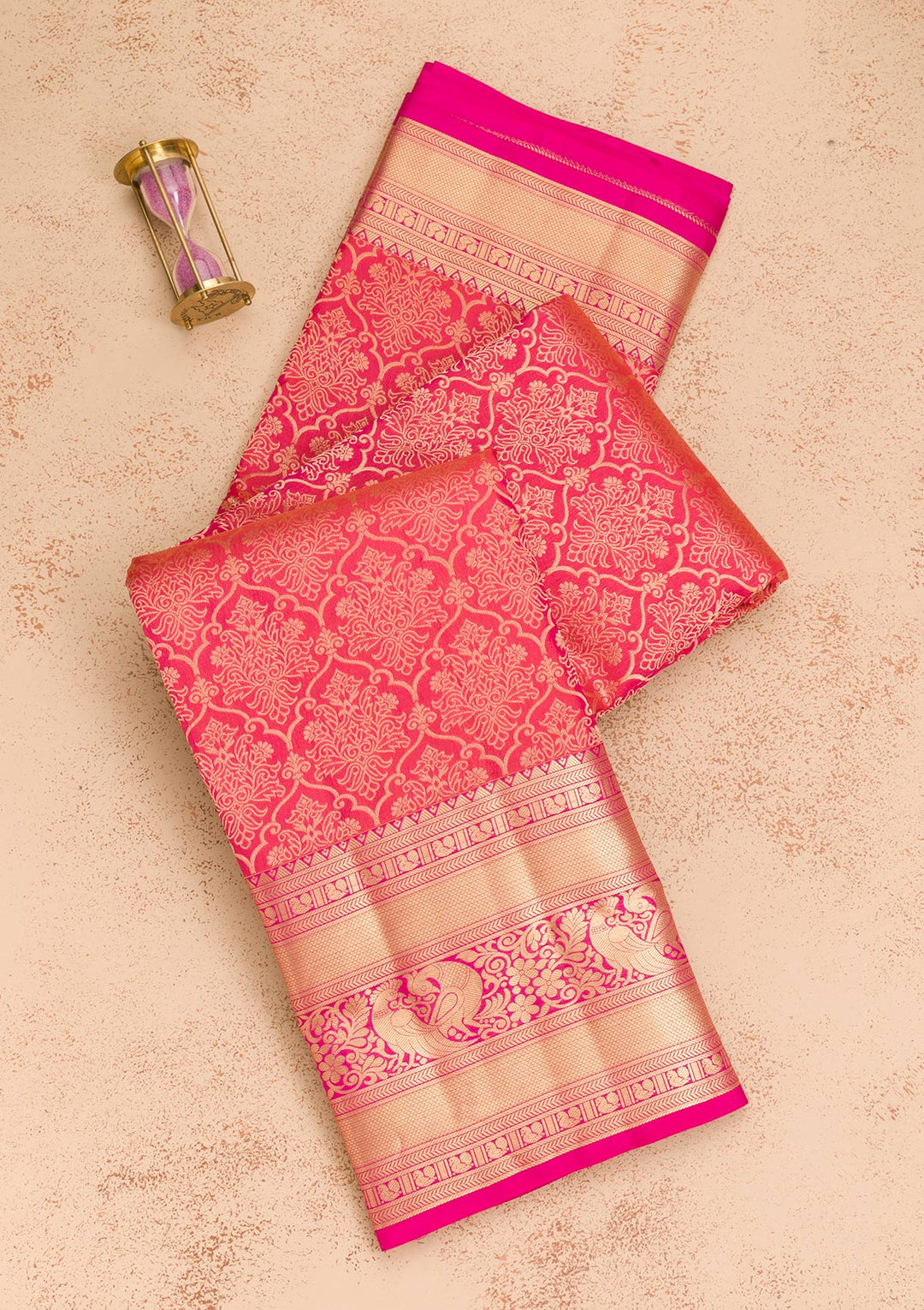 Pink Zariwork Banarasi Pure Silk Saree