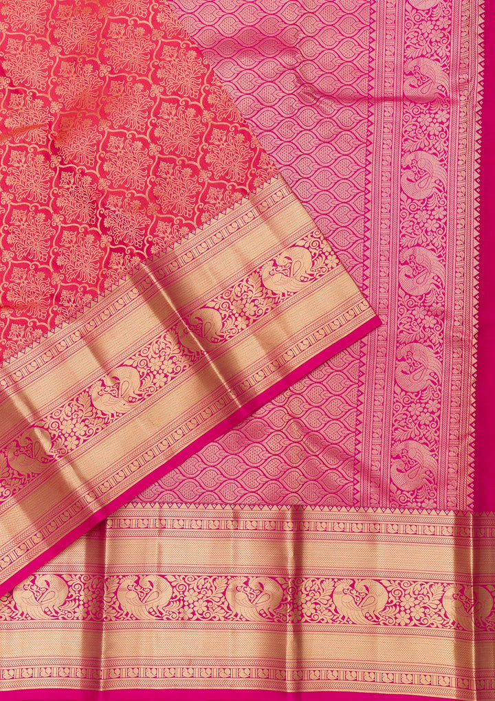 Pink Zariwork Banarasi Pure Silk Saree