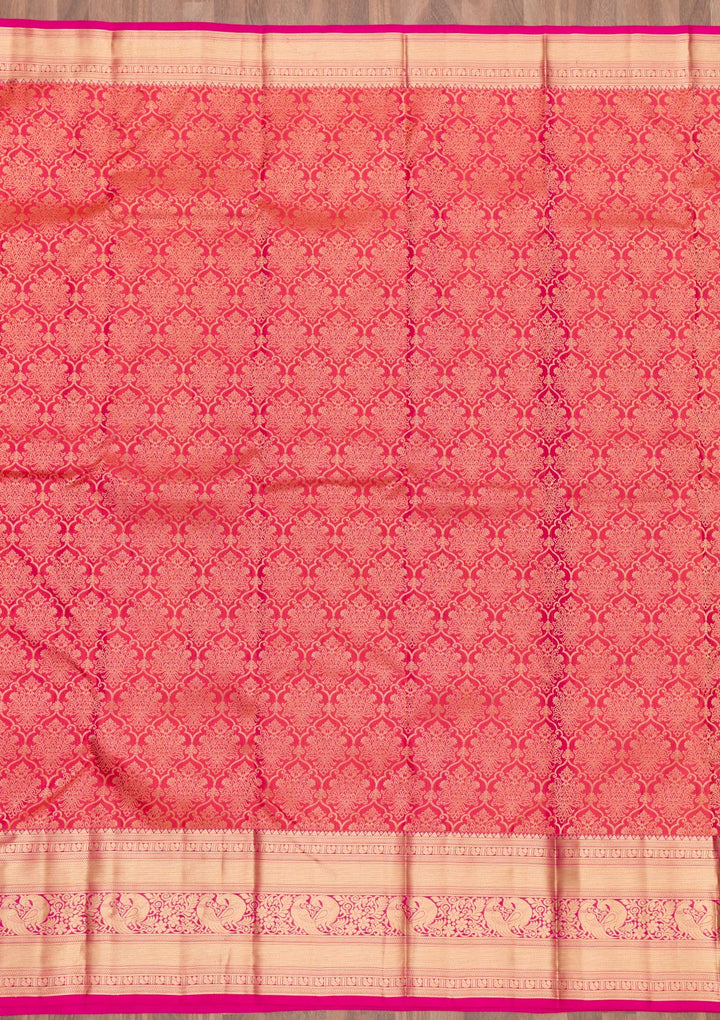 Pink Zariwork Banarasi Pure Silk Saree