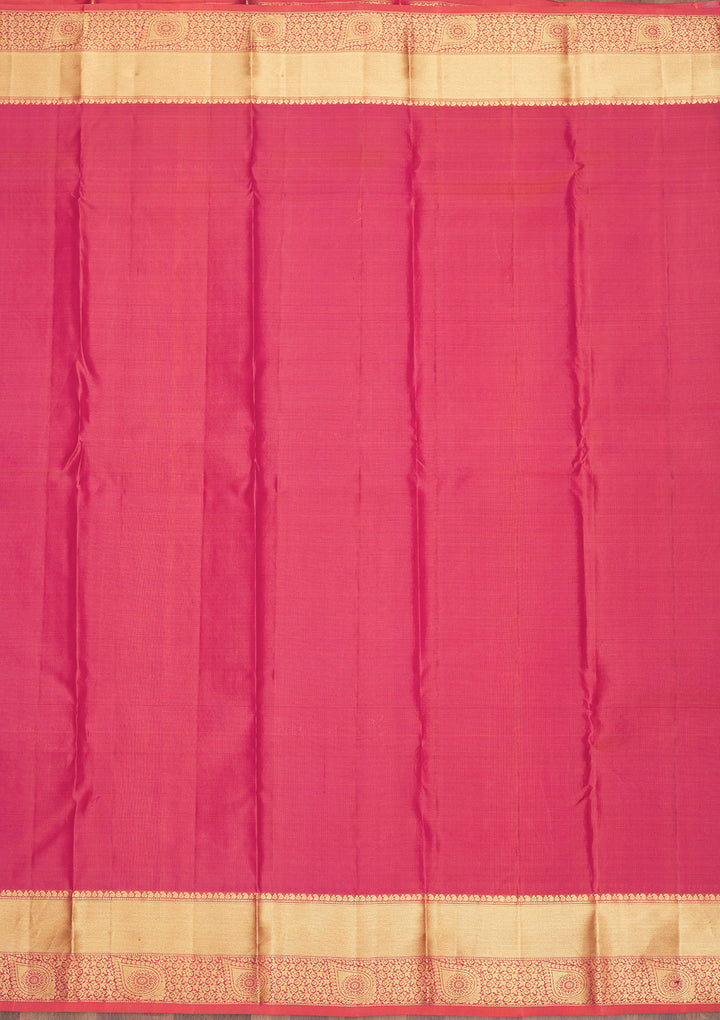 Pink Silk Jaal Saree With Matching Blouse Piece