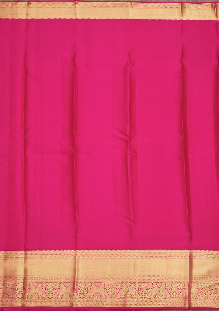 Pink Silk Jaal Gold Zariwork Saree With Matching Blouse Piece