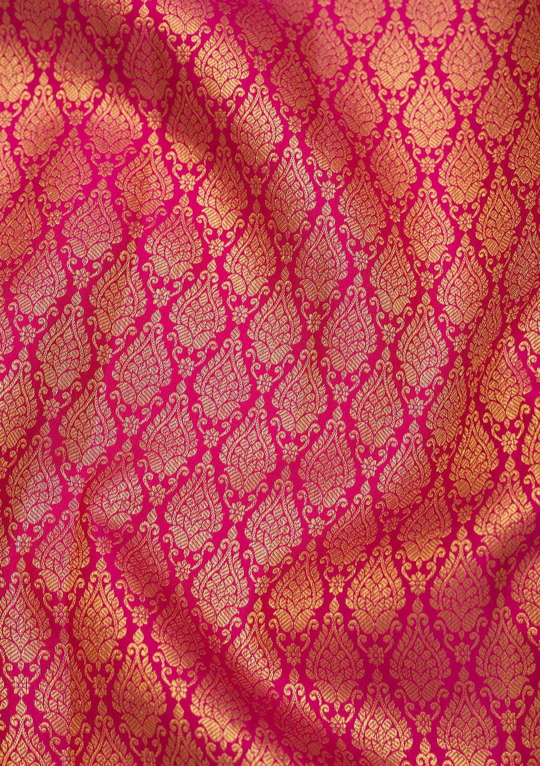 Pink Silk Jaal Gold Zariwork Saree With Matching Blouse Piece