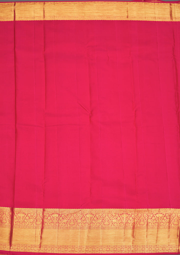 Pink Silk Jaal Gold Zariwork Saree With Matching Blouse Piece