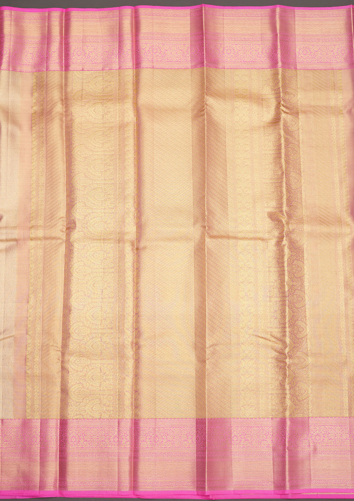 Pink Zariwork Pure Silk Saree