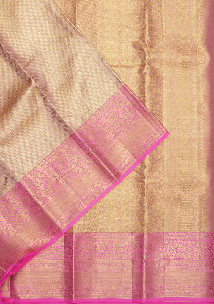 Pink Zariwork Pure Silk Saree