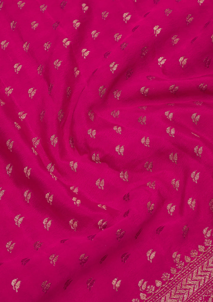 Pink Zariwork Pure Silk Saree