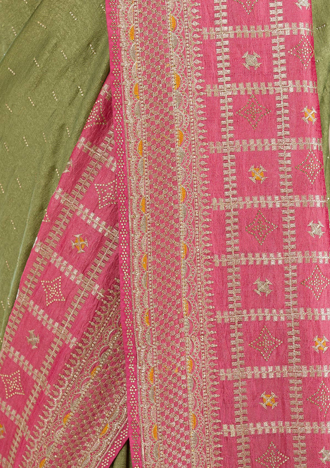 Pink Zariwork Soft Silk Saree