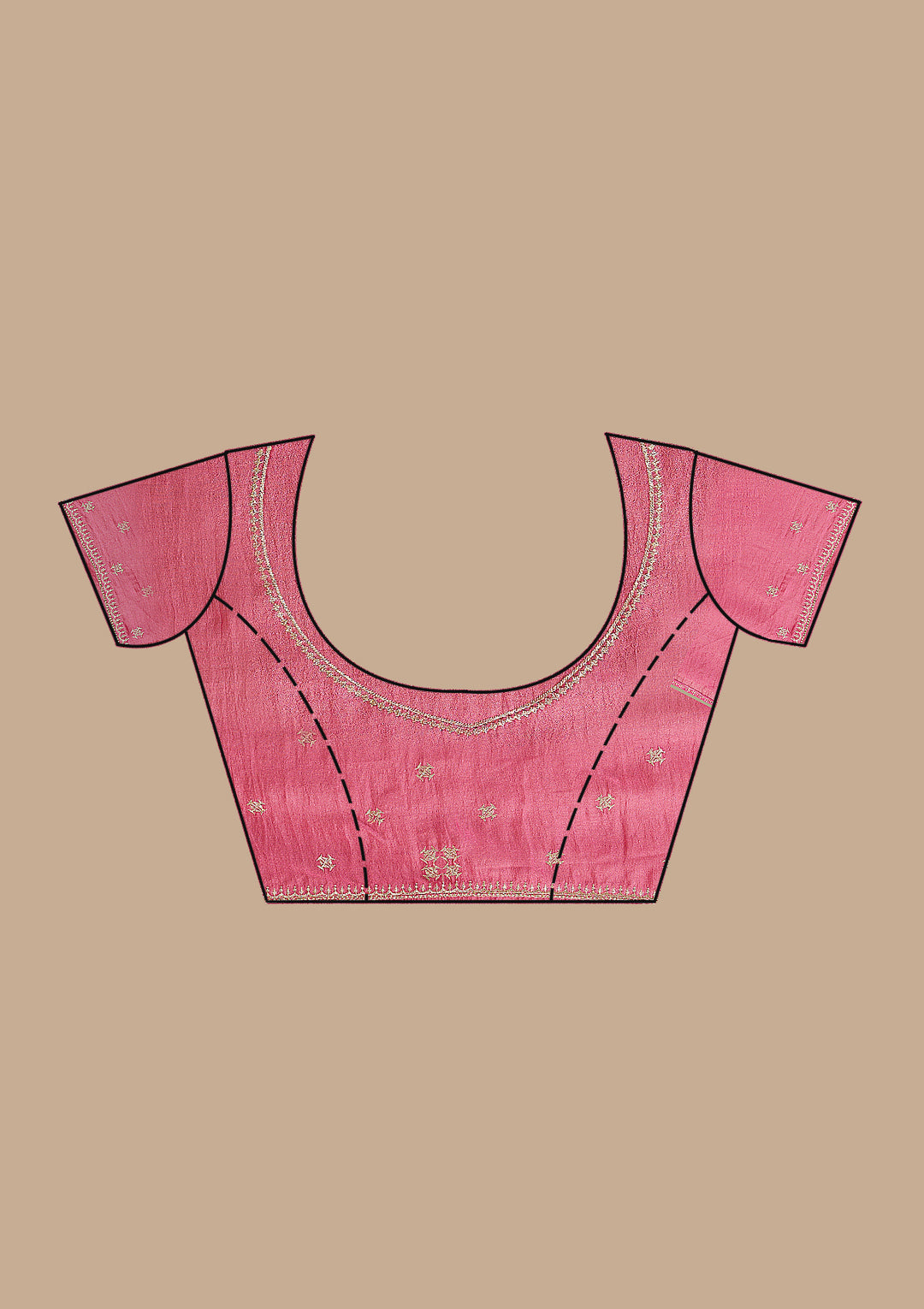 Pink Zariwork Soft Silk Saree