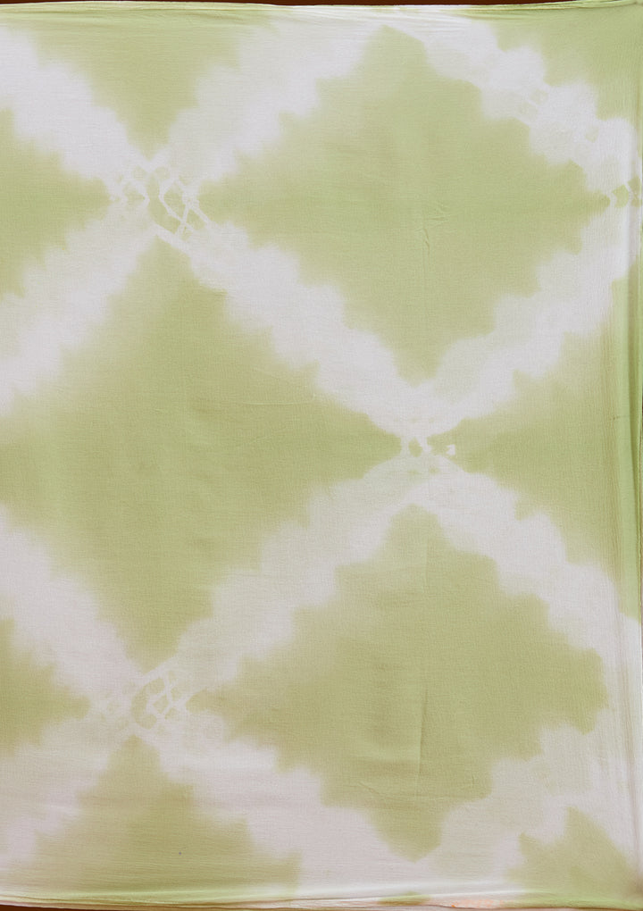 Pista Green Threadwork Semi Crepe Readymade Salwar Suit