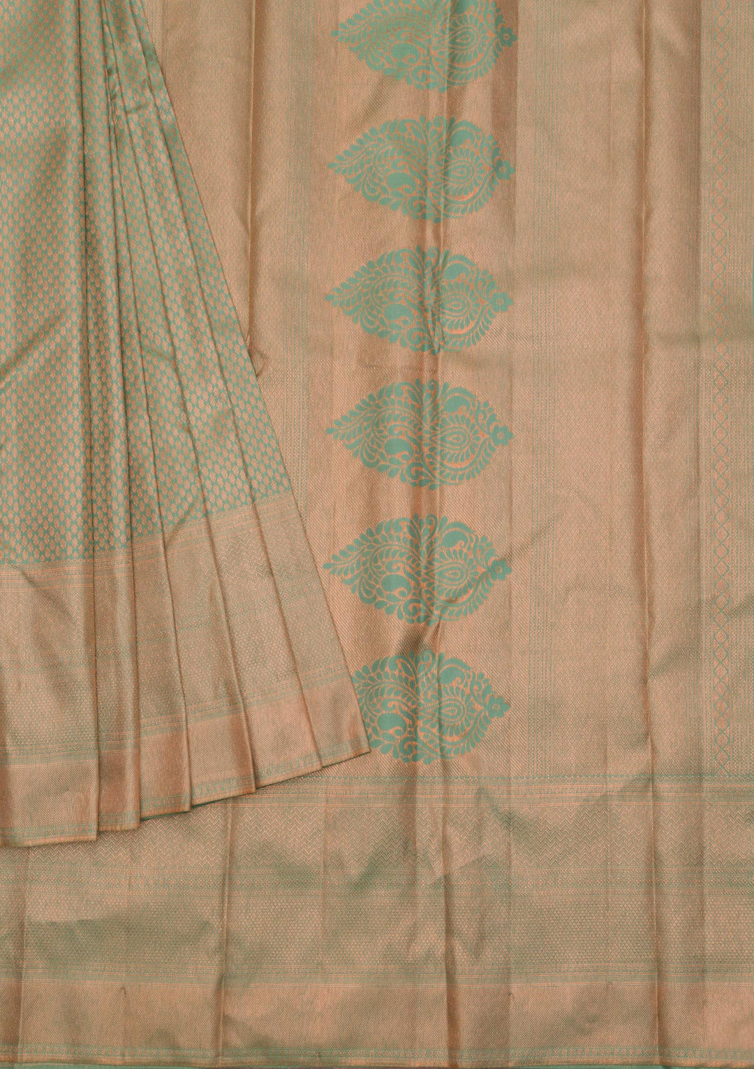Pista Green Zariwork Kanjivaram Pure Silk Saree