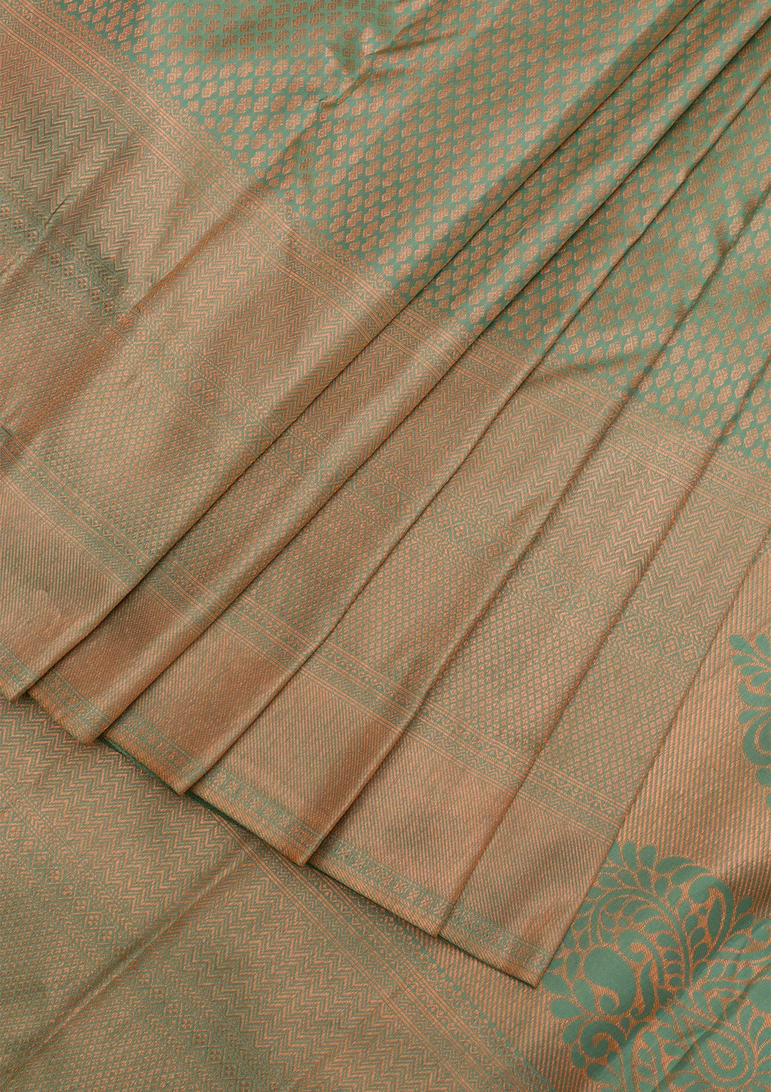 Pista Green Zariwork Kanjivaram Pure Silk Saree