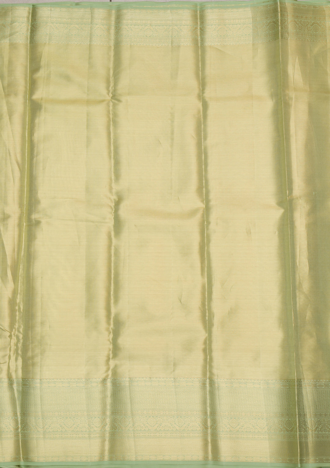 Pista Green Tissue Jaal Gold Zariwork Saree With Matching Blouse Piece