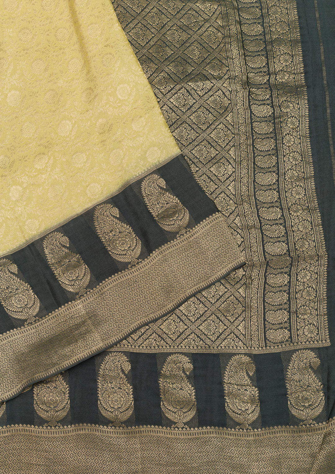 Pista Green Zariwork Banarasi Pure Silk Saree