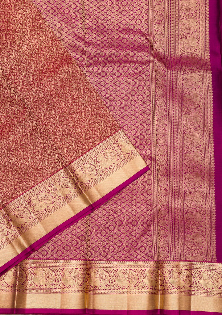 Purple Zariwork Pure Silk Saree