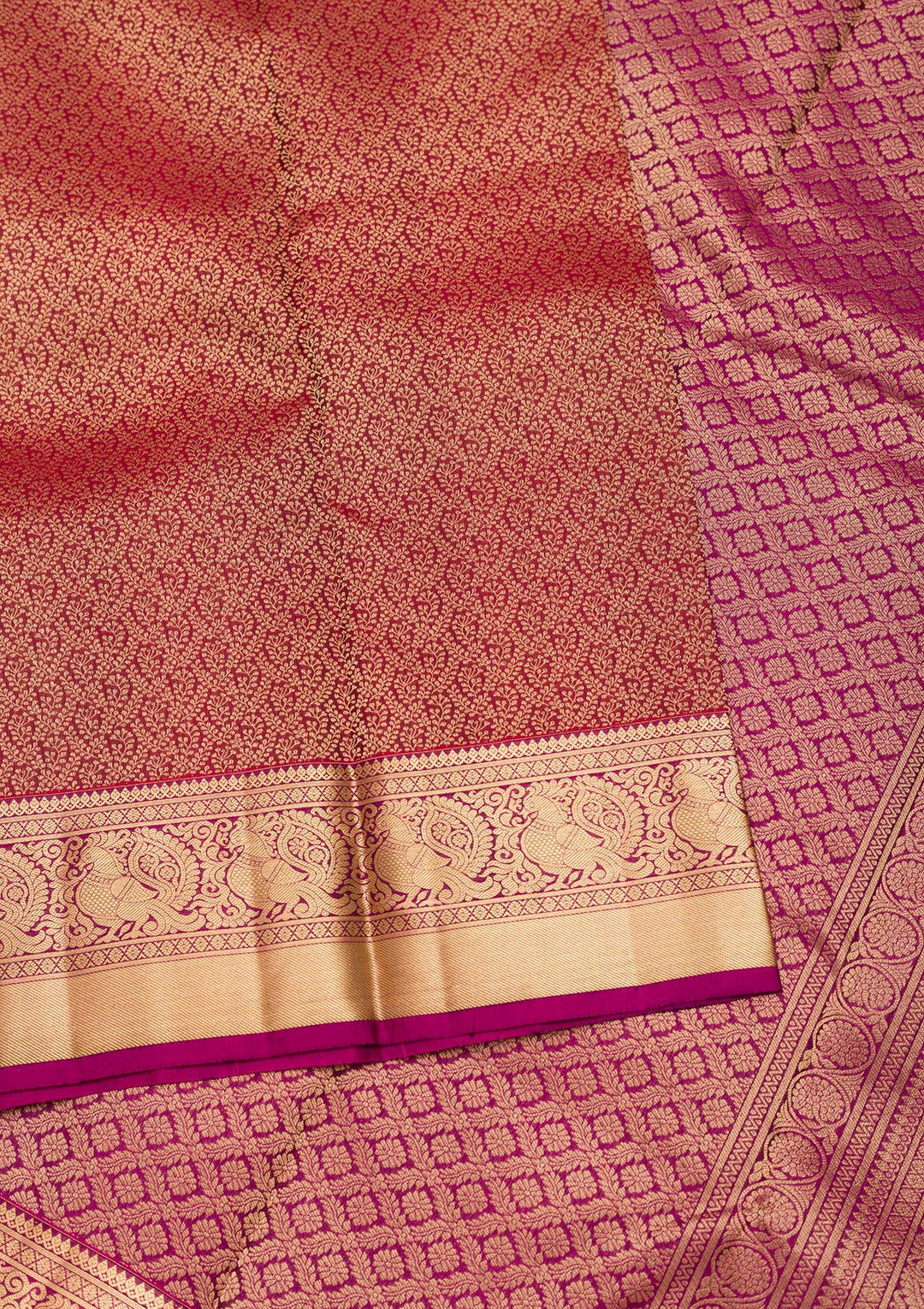 Purple Zariwork Pure Silk Saree