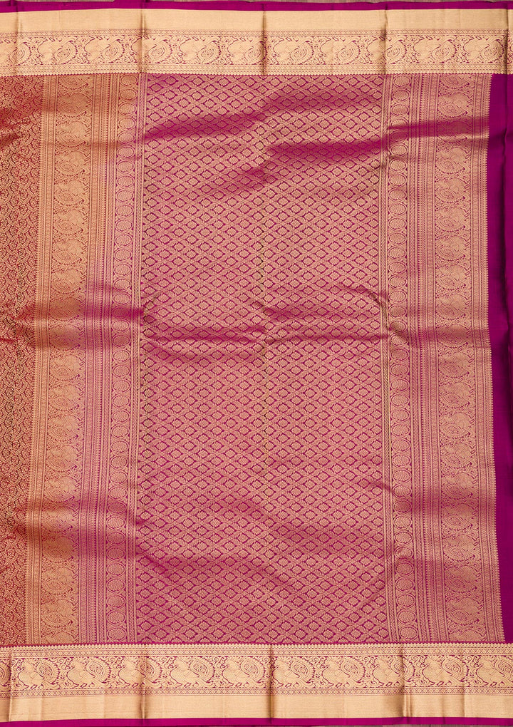 Purple Zariwork Pure Silk Saree