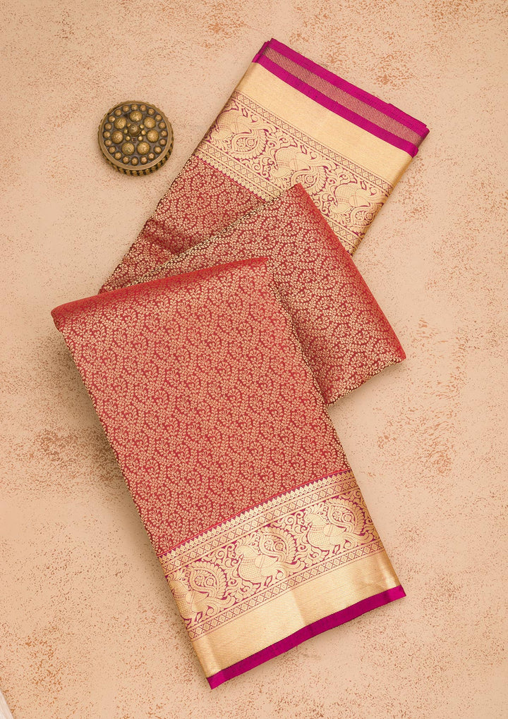Purple Zariwork Pure Silk Saree