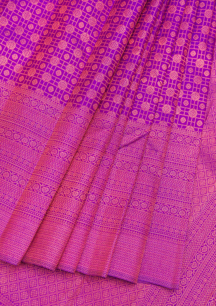 Purple Zariwork Pure Silk Saree