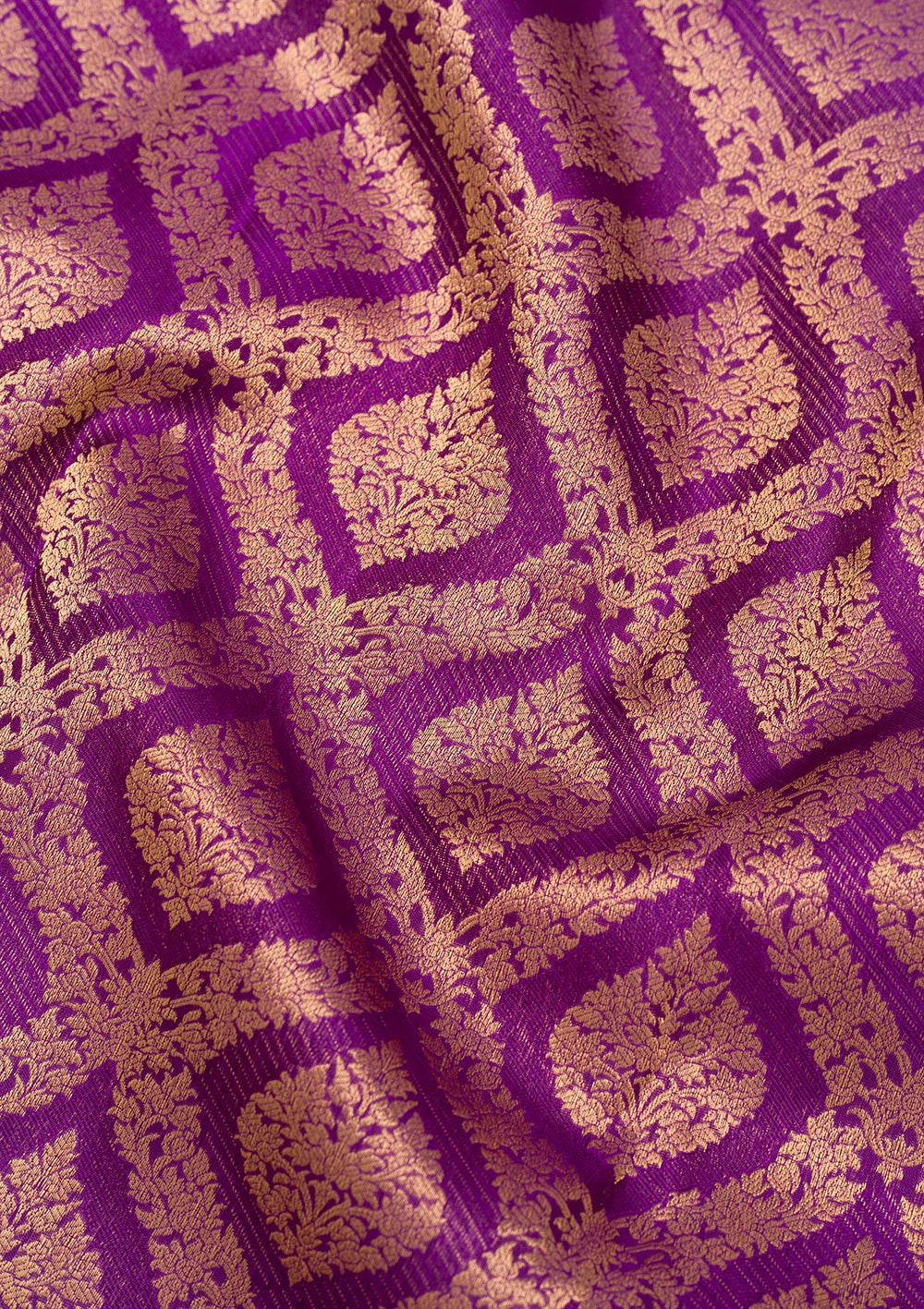 Purple Zariwork Pure Silk Saree-Koskii