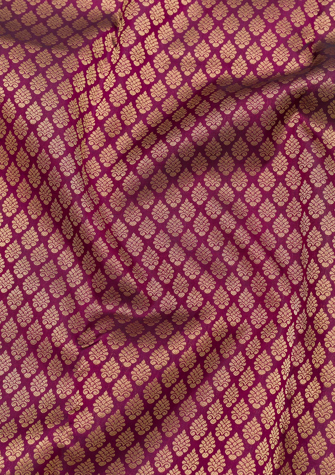 Purple Silk Jaal Gold Zariwork Saree With Matching Blouse Piece