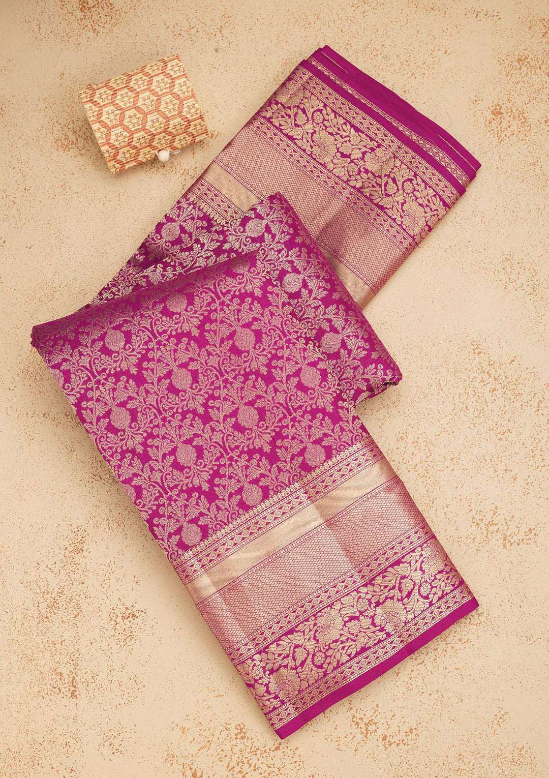 Purple Zariwork Pure Silk Saree