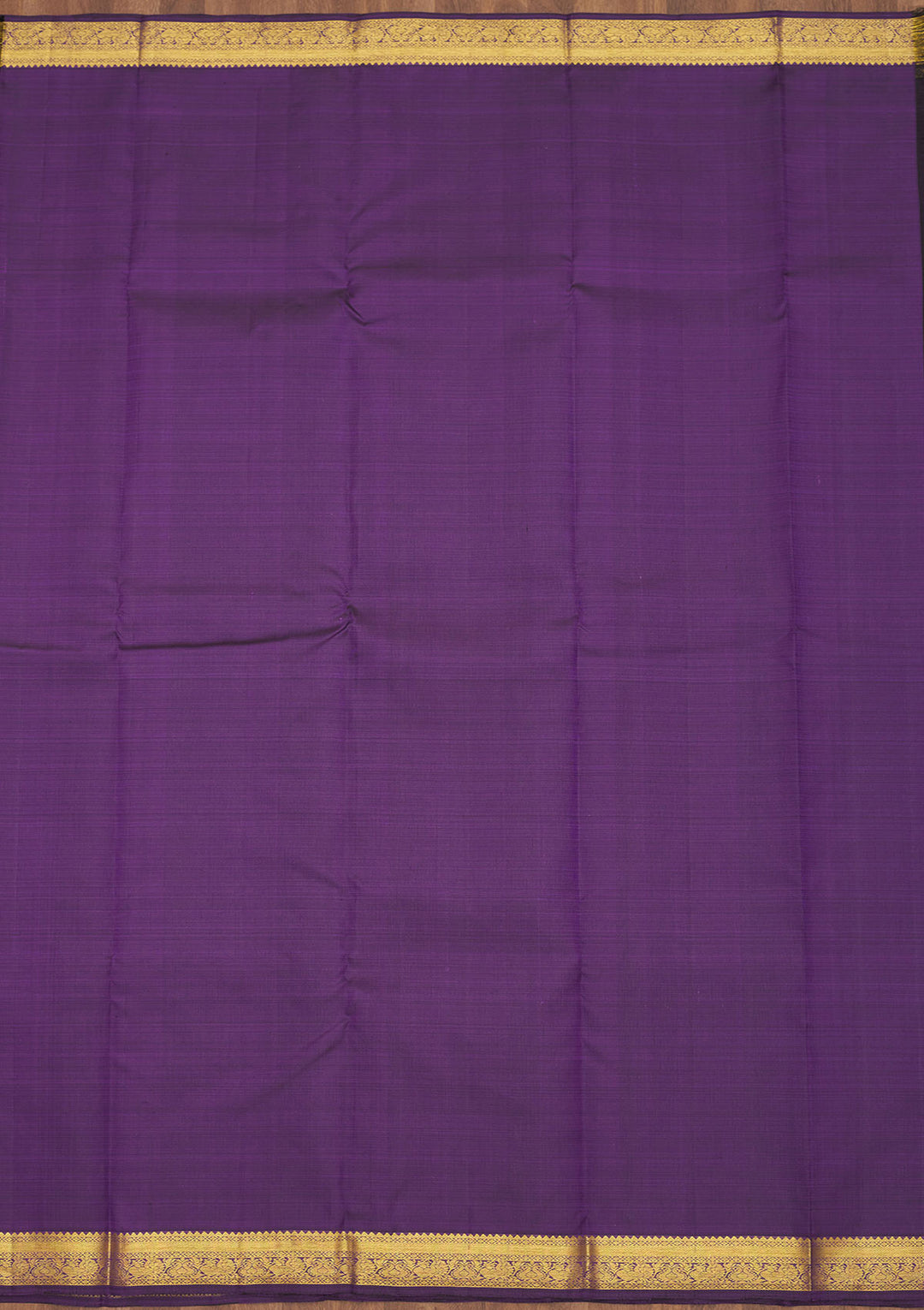 Purple Silk Buti Gold Zariwork Saree With Matching Blouse Piece