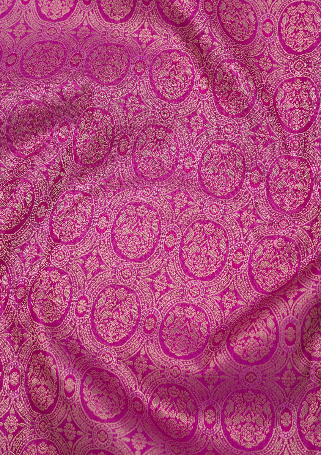 Purple Silk Jaal Gold Zariwork Saree With Matching Blouse Piece