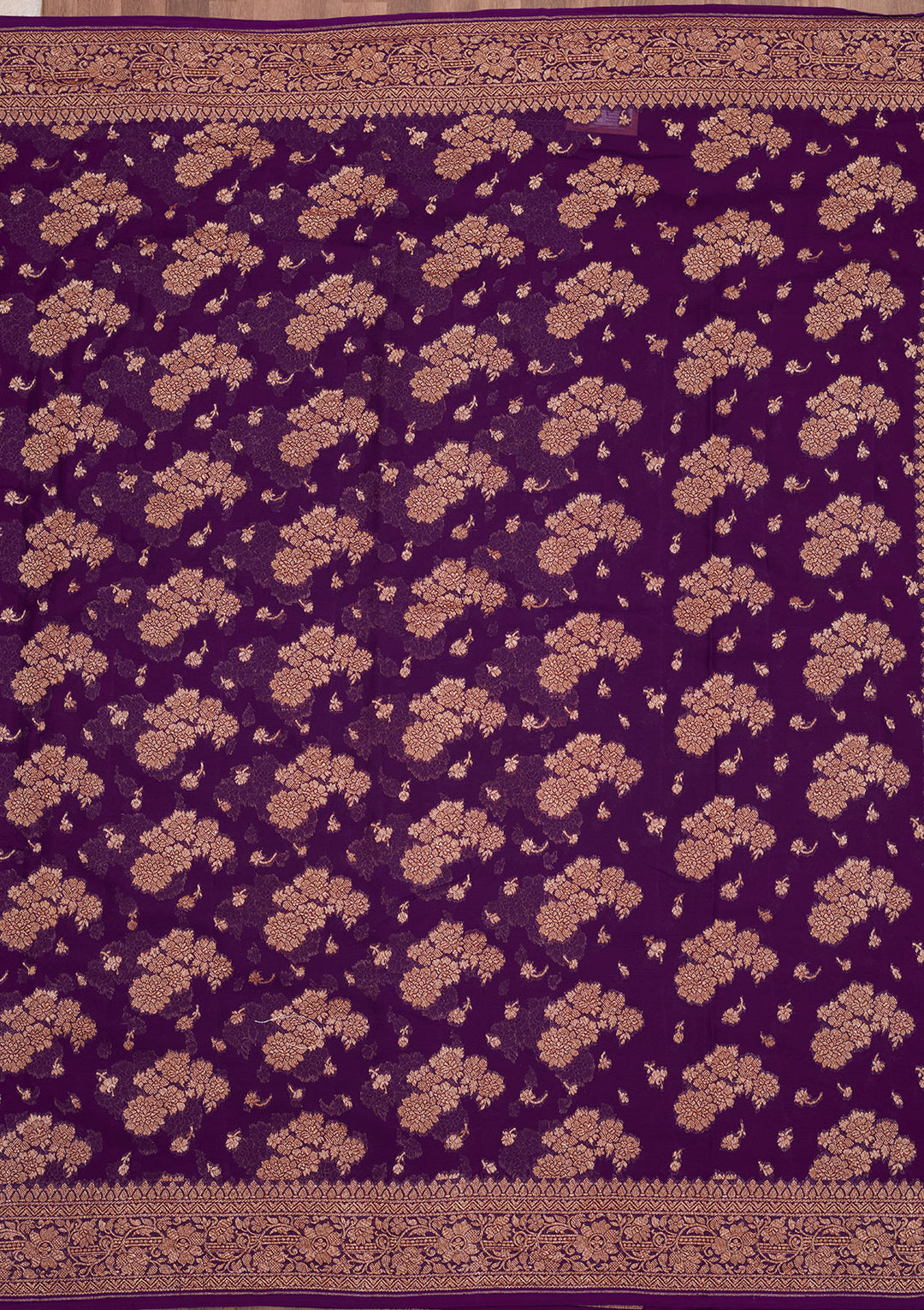 Purple Zariwork Pure Silk Saree