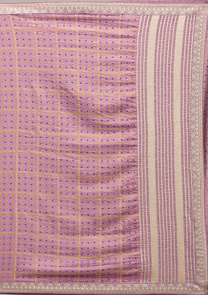 Purple Zariwork Soft Silk Saree