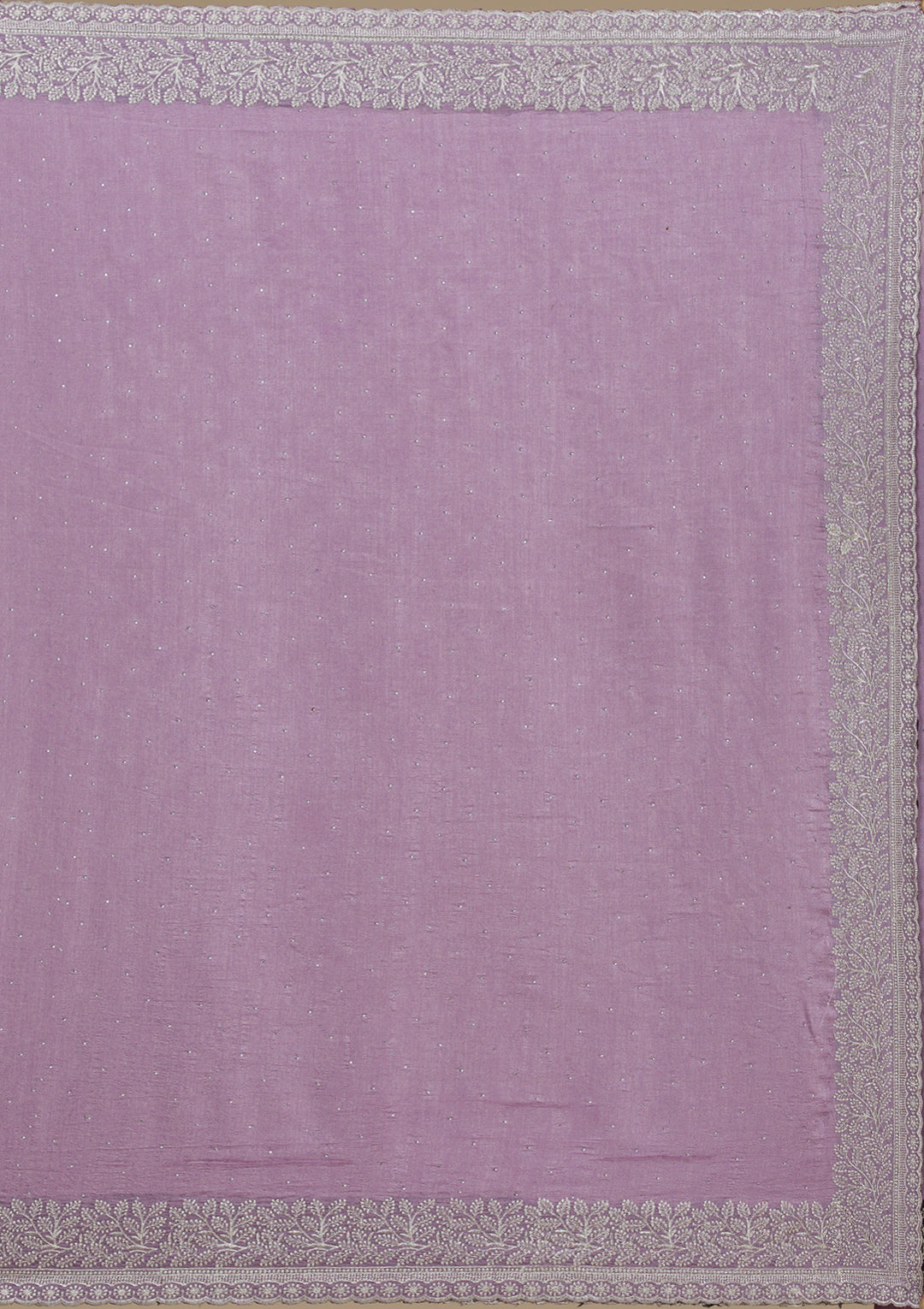 Purple Zariwork Soft Silk Saree