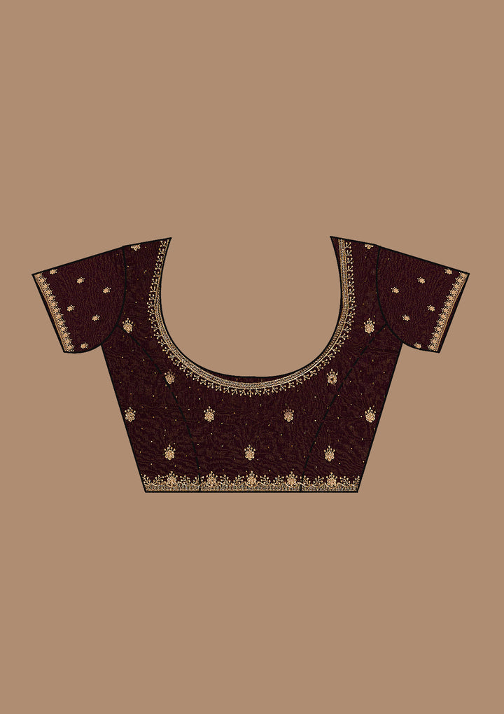 Purple Zariwork Soft Silk Saree