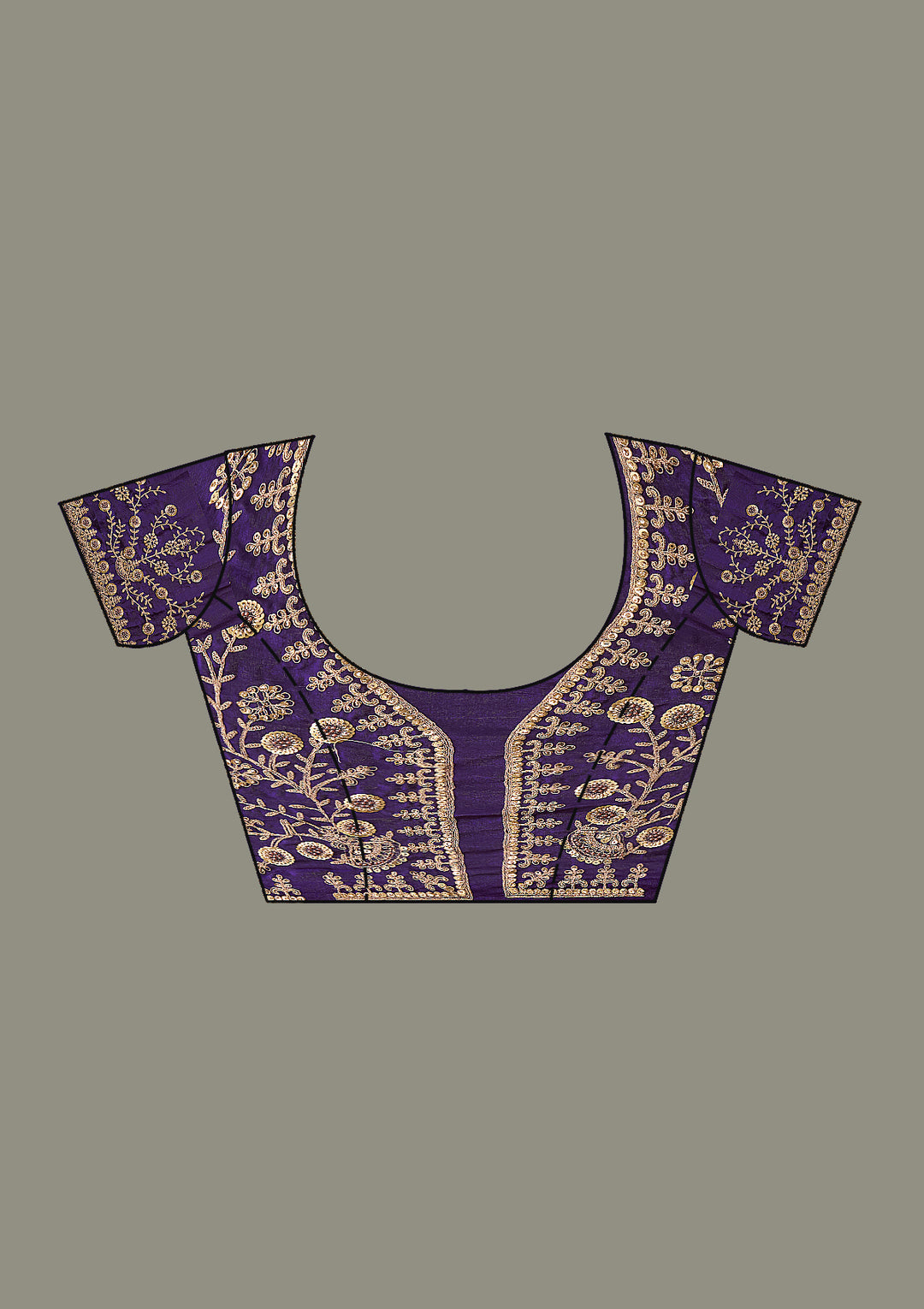 Purple Zariwork Tissue Saree