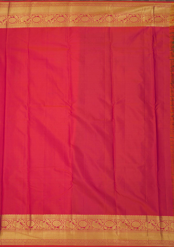 Rama Green Silk Buti Gold Zariwork Saree With Matching Blouse Piece