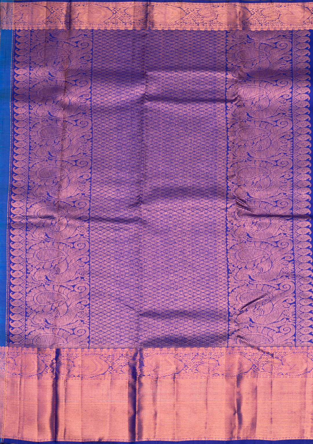 Rama Green Silk Buti Antique Zariwork Saree With Matching Blouse Piece