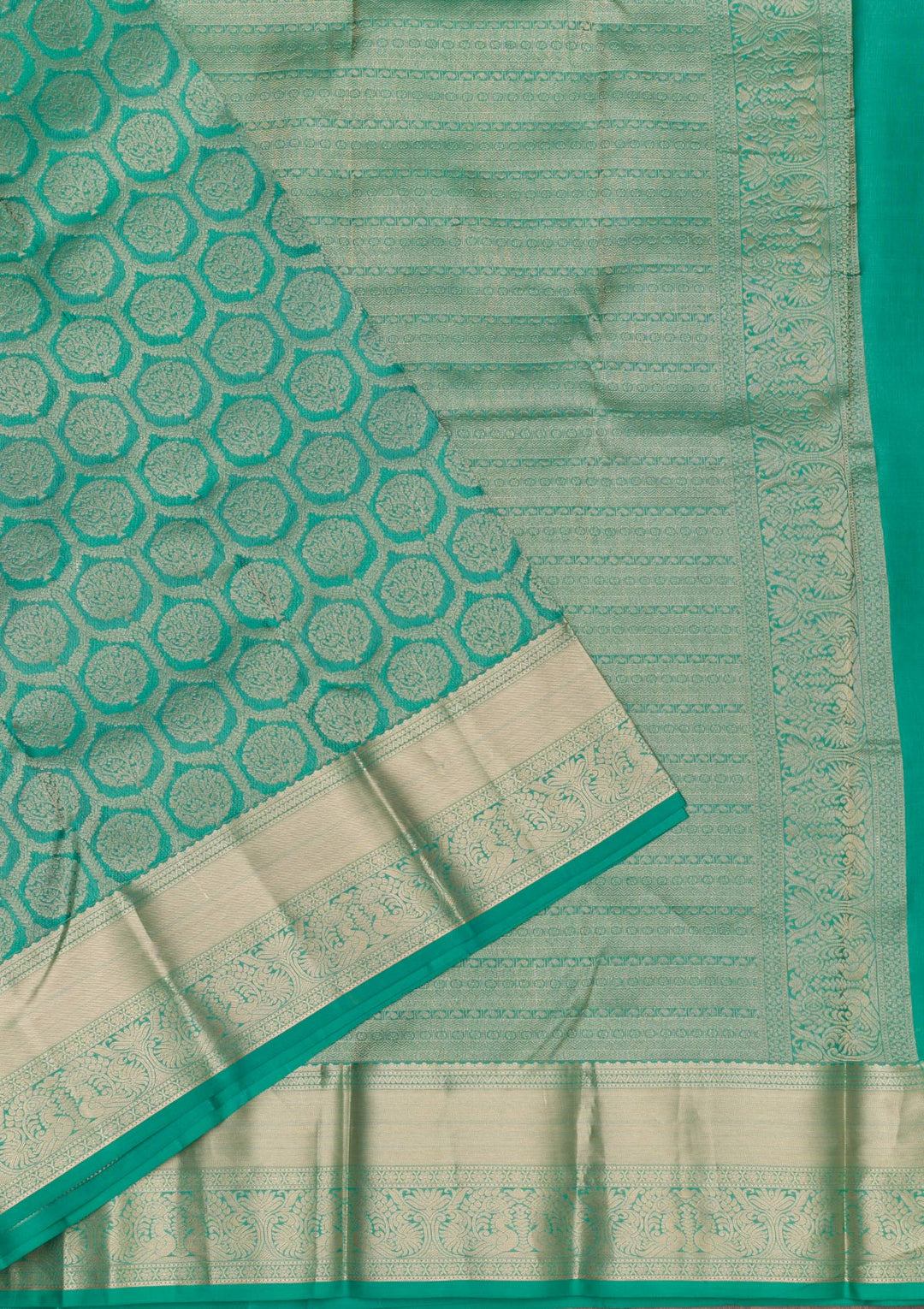 Rama Green Zariwork Banarasi Pure Silk Saree