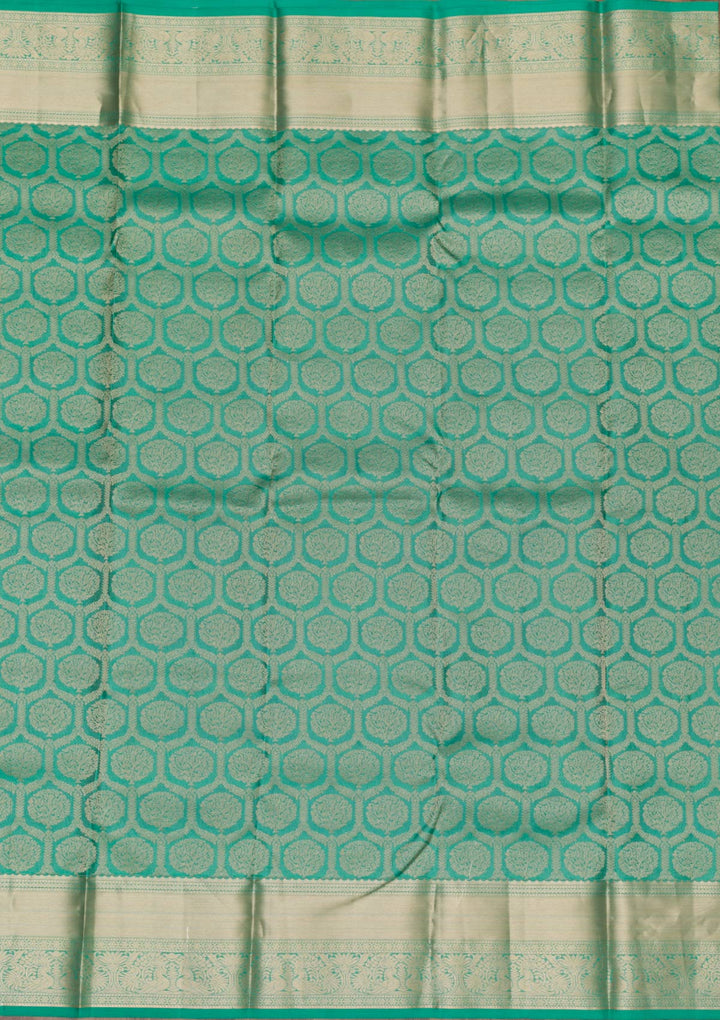 Rama Green Zariwork Banarasi Pure Silk Saree