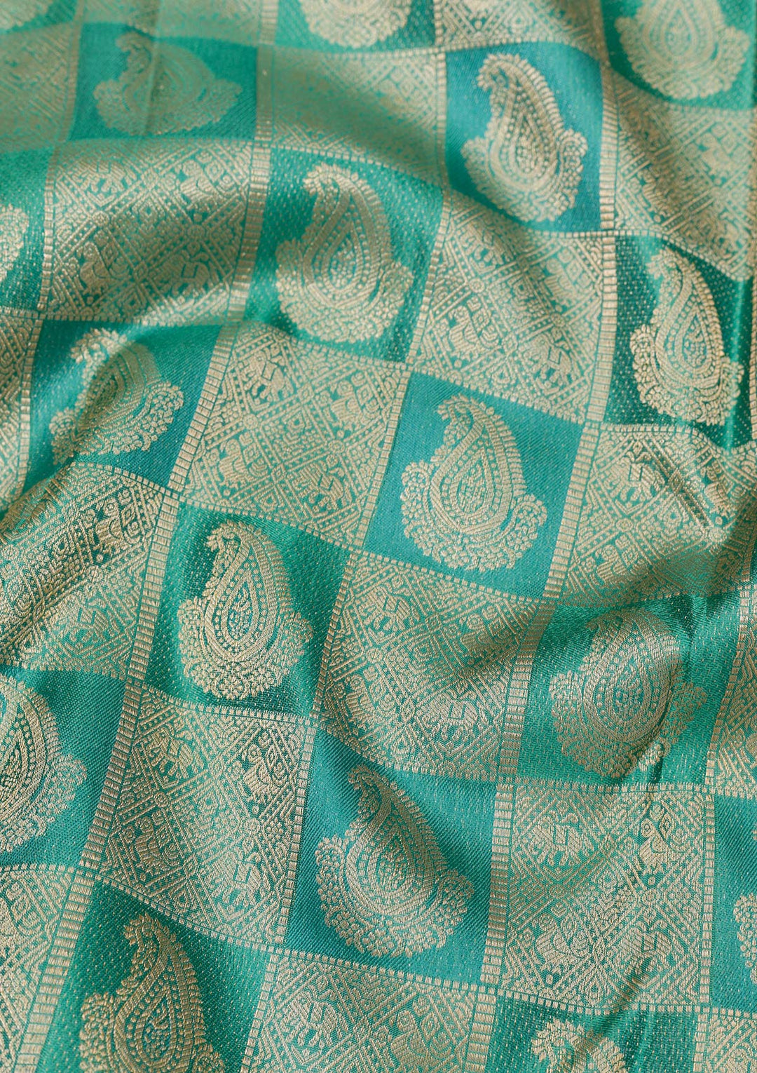 Rama Green Zariwork Kanjivaram Pure Silk Saree
