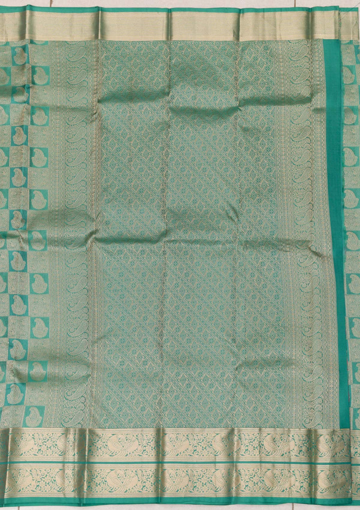 Rama Green Zariwork Kanjivaram Pure Silk Saree