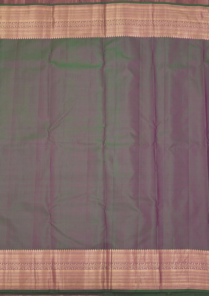 Rani Pink Silk Buti Gold Zariwork Saree With Matching Blouse Piece