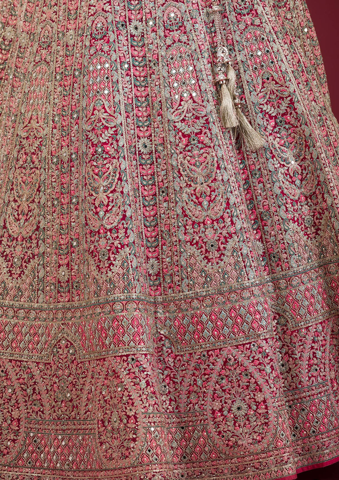 Koskii Net Blush Pink Lehenga – Embroidered Elegance for Special Occasions