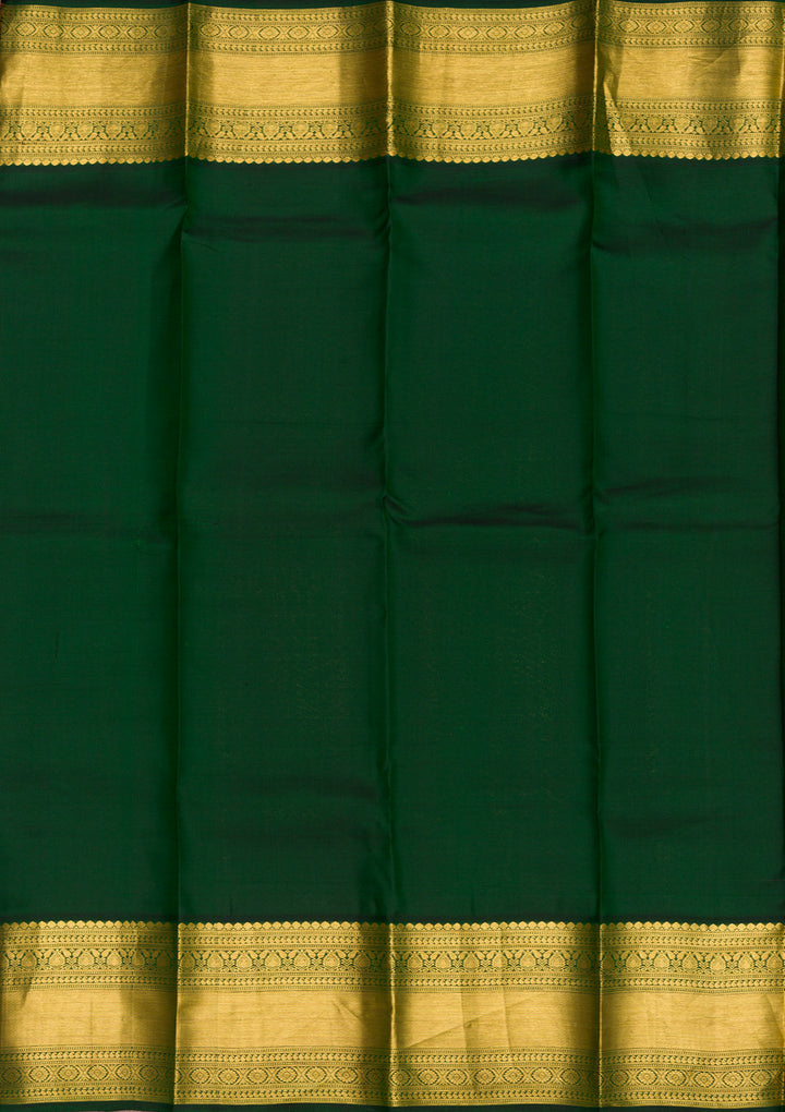 Rani Pink Silk Jaal Gold Zariwork Saree With Matching Blouse Piece