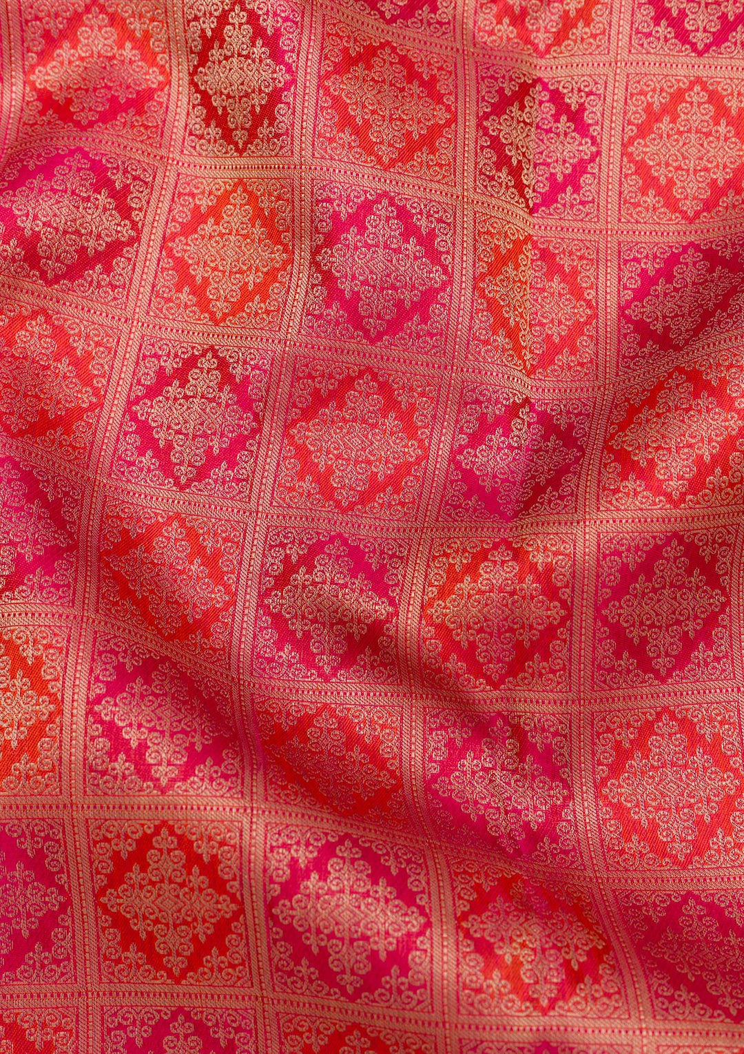 Rani Pink Zariwork Kanjivaram Pure Silk Saree