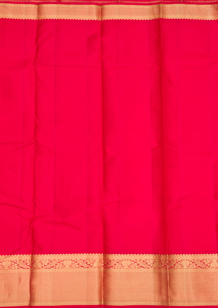 Rani Pink Zariwork Pure Silk Saree