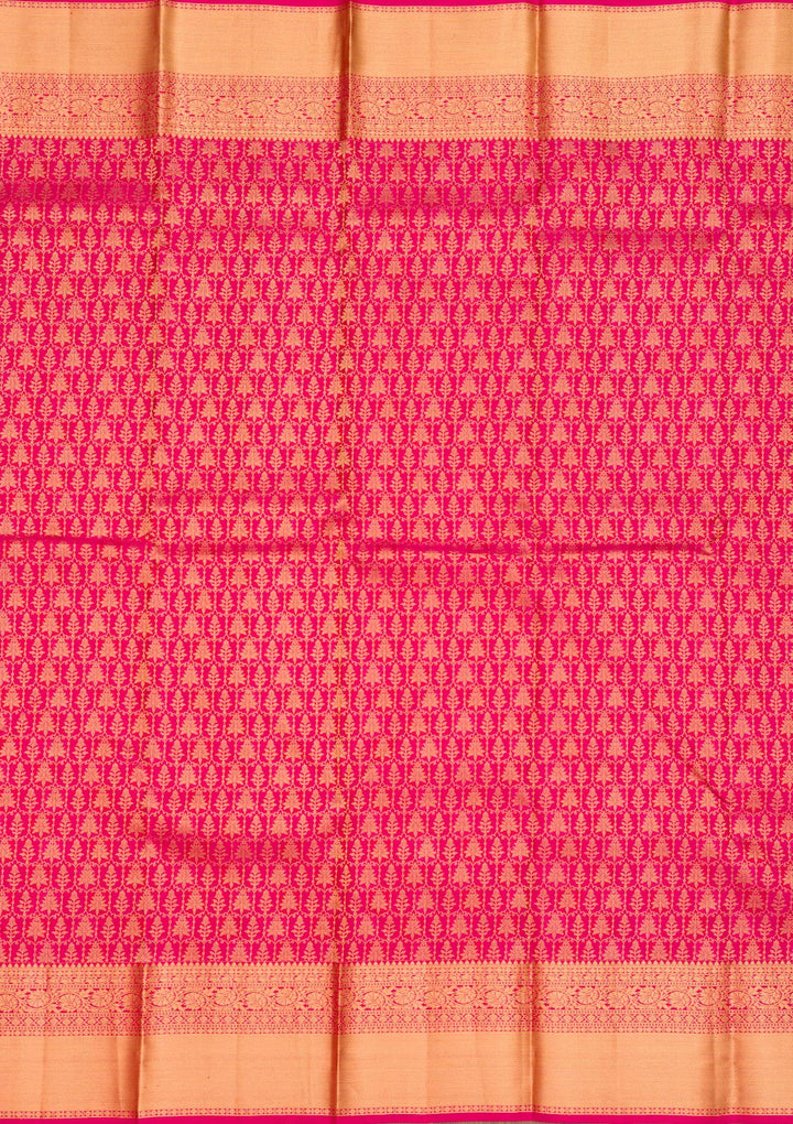 Rani Pink Zariwork Pure Silk Saree