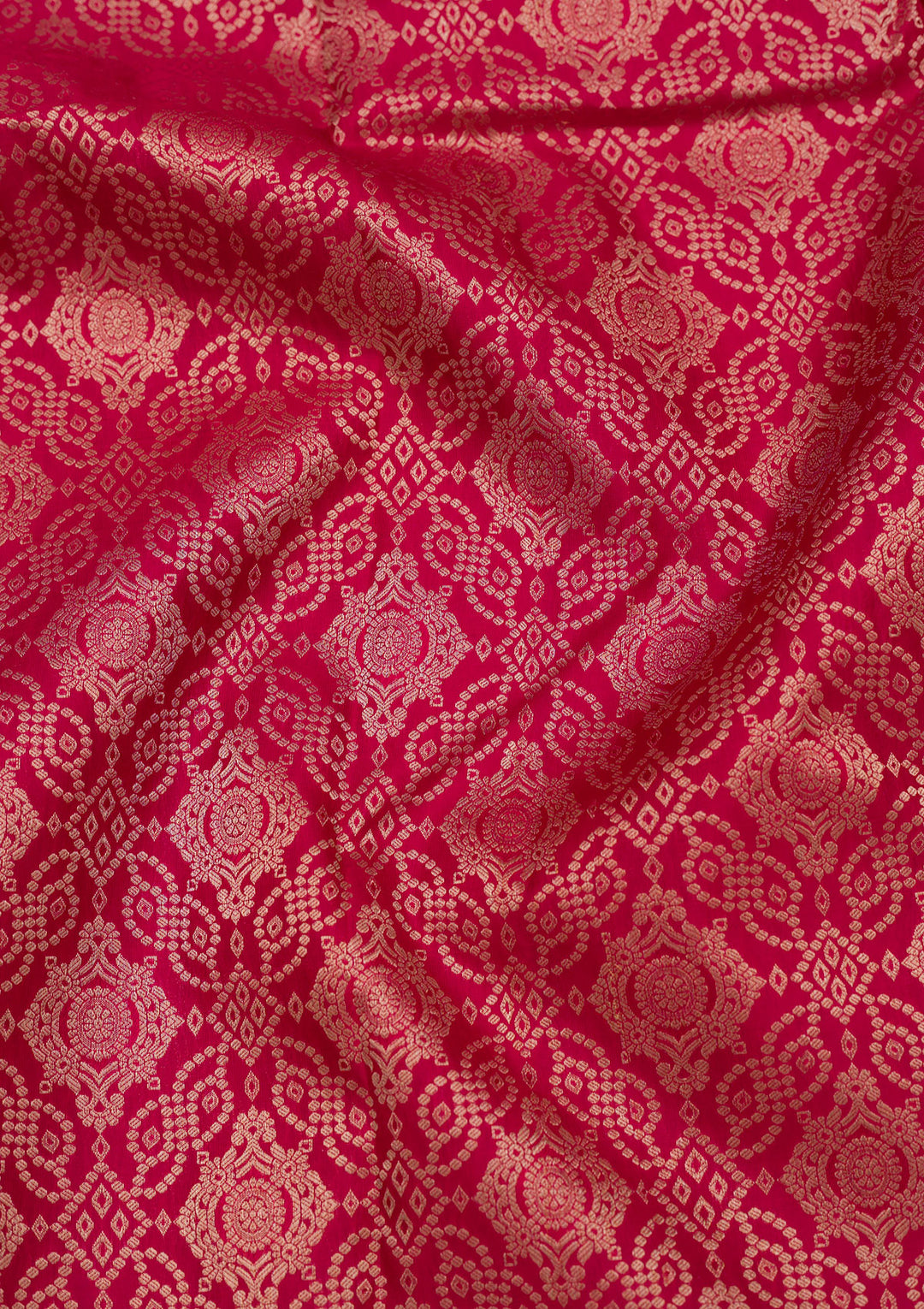 Rani Pink Zariwork Pure Silk Saree