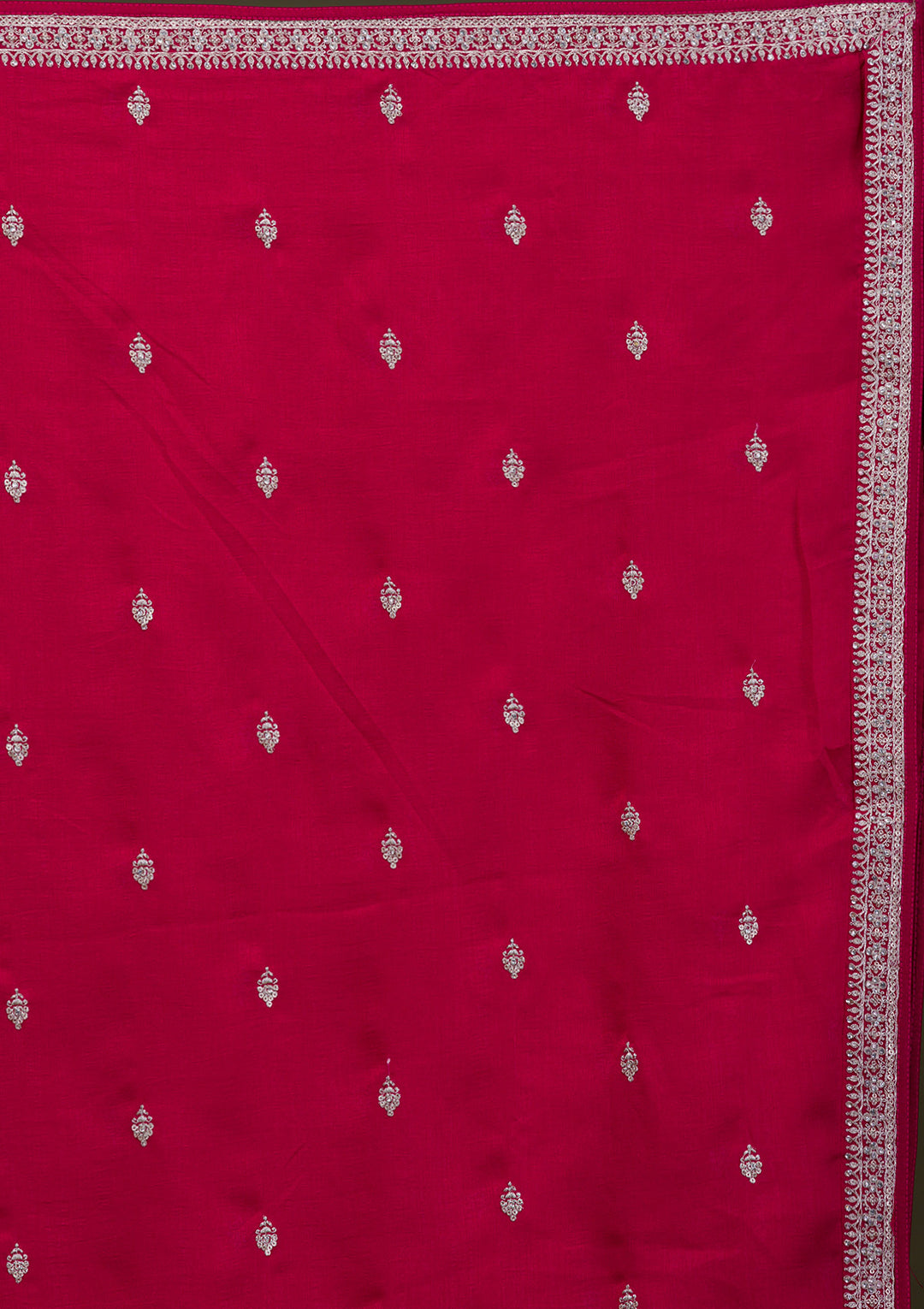 Red Zariwork Georgette Readymade Salwar Suit