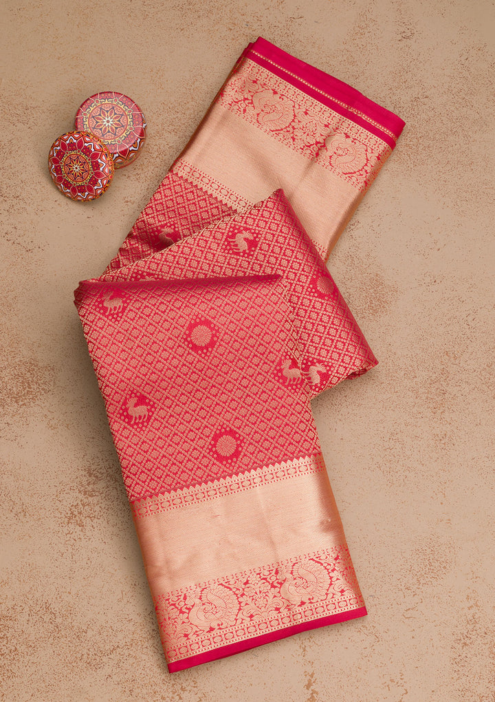 Red Zariwork Kanjivaram Pure Silk Saree