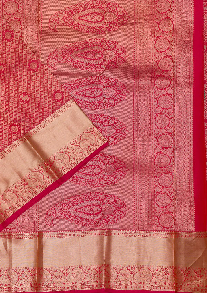 Red Zariwork Kanjivaram Pure Silk Saree